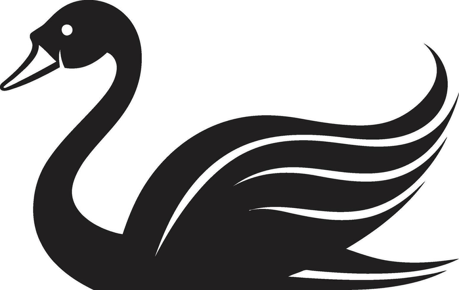 Graceful Swan in Monochrome Chic Swan Icon vector