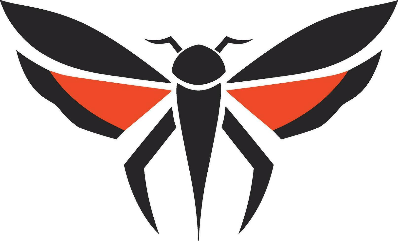 vector insecto guerrero emblema depredador de el Desierto logo