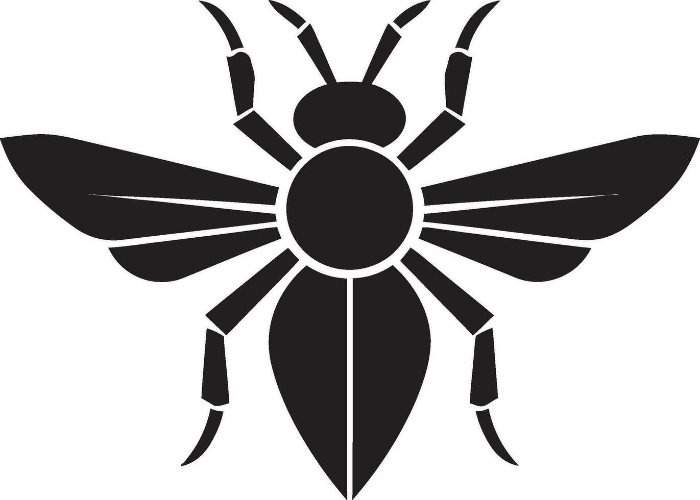 Tarantula Hawk Silhouettes Insect Monarch Icon vector