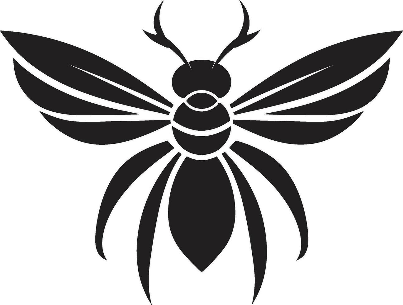 Insect Hunter Emblem Desert Hawk in Black vector