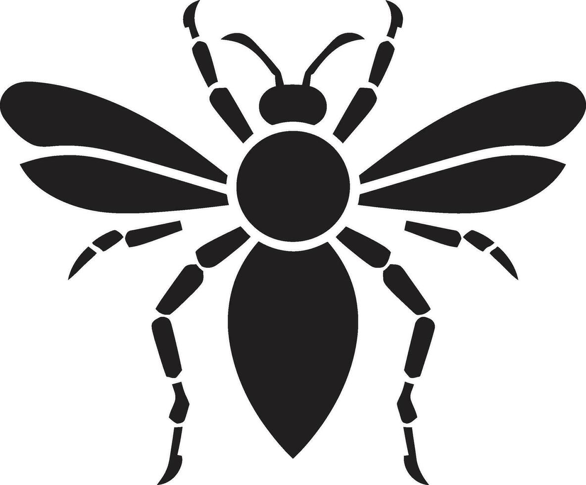 Silhouette of the Desert Wasp Sting Emblem Design vector