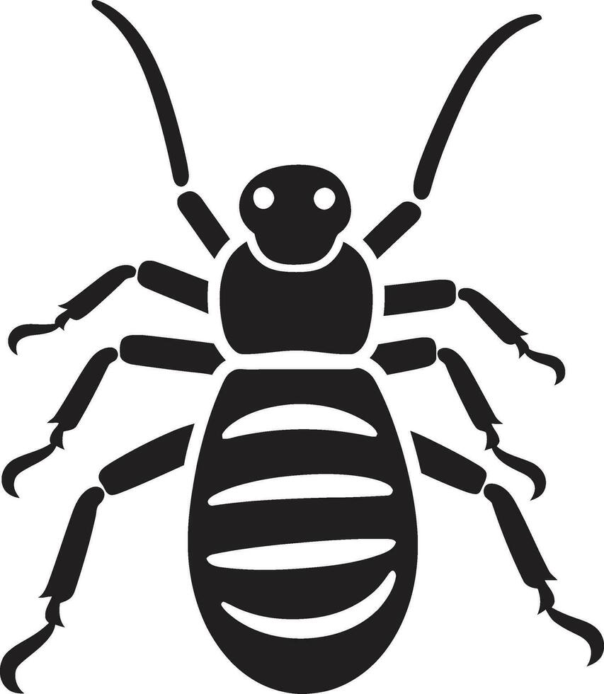 Dark Termite Icon Ebonized Termite Design vector