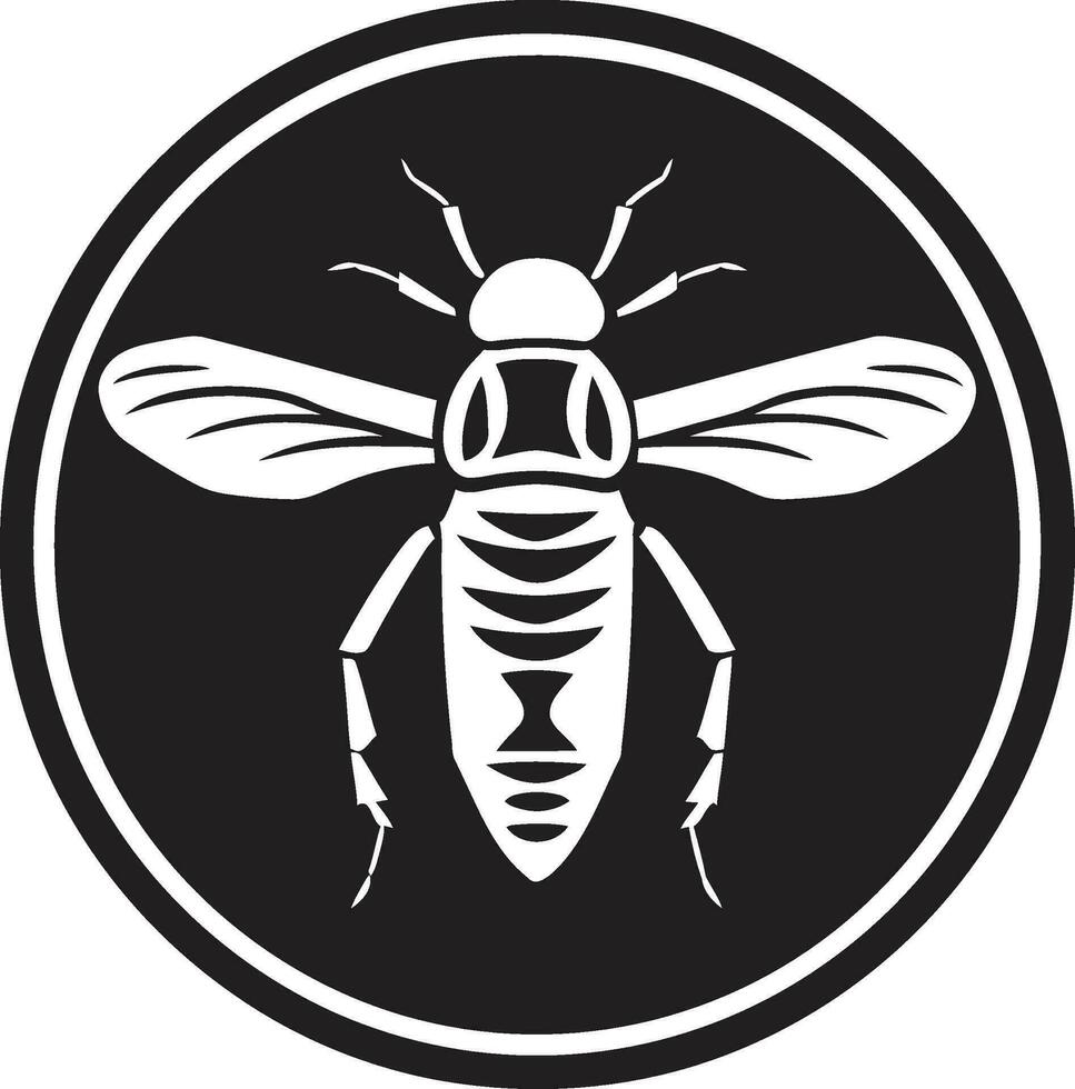 Lurking Insect Badge Midnight Termite Mark vector