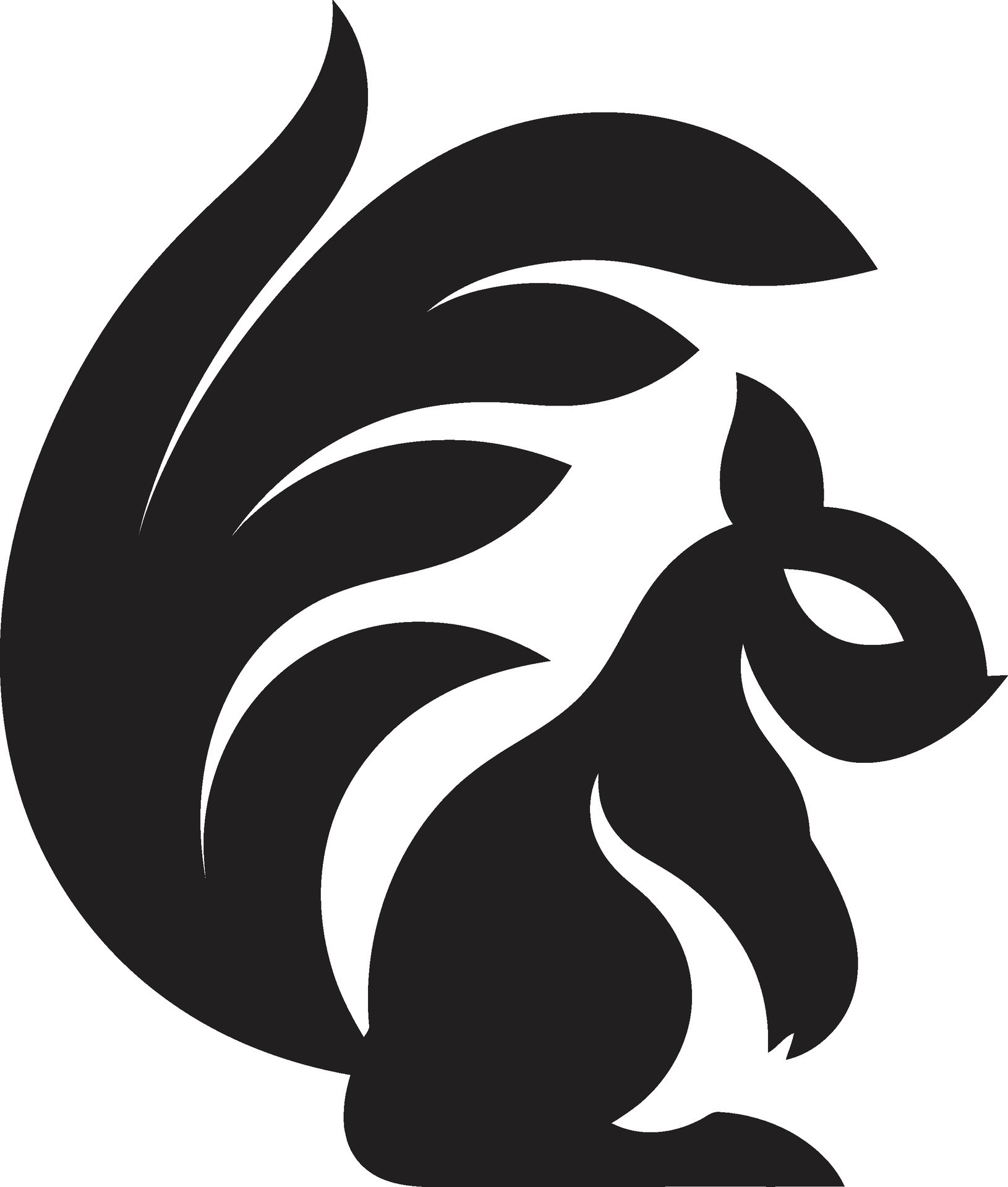 Dark Delight Squirrel Logo Obsidian Squirrel Icon 32356561 Vector Art