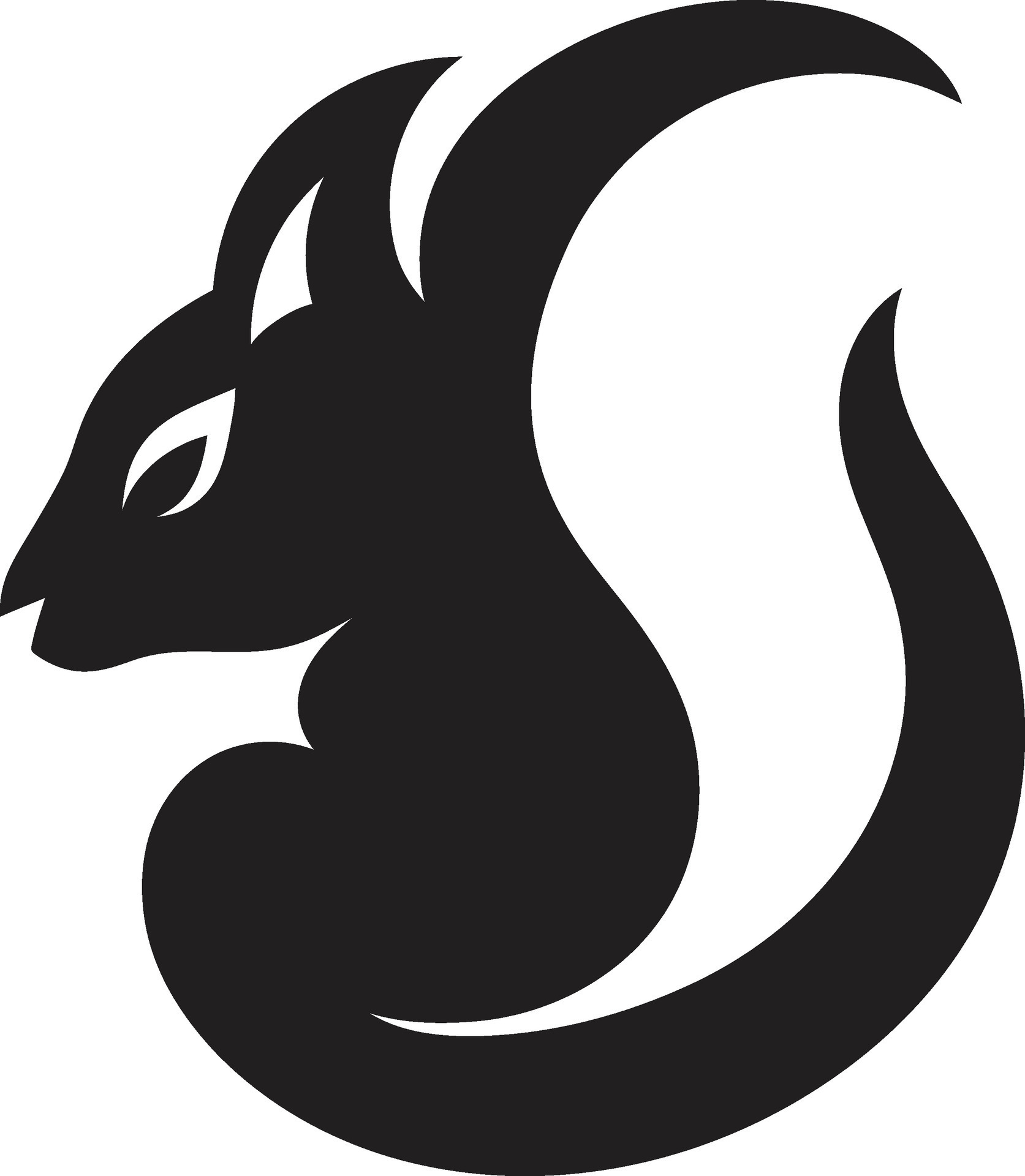 Onyx Squirrel Mark Dark Delight Squirrel Logo 32356563 Vector Art at