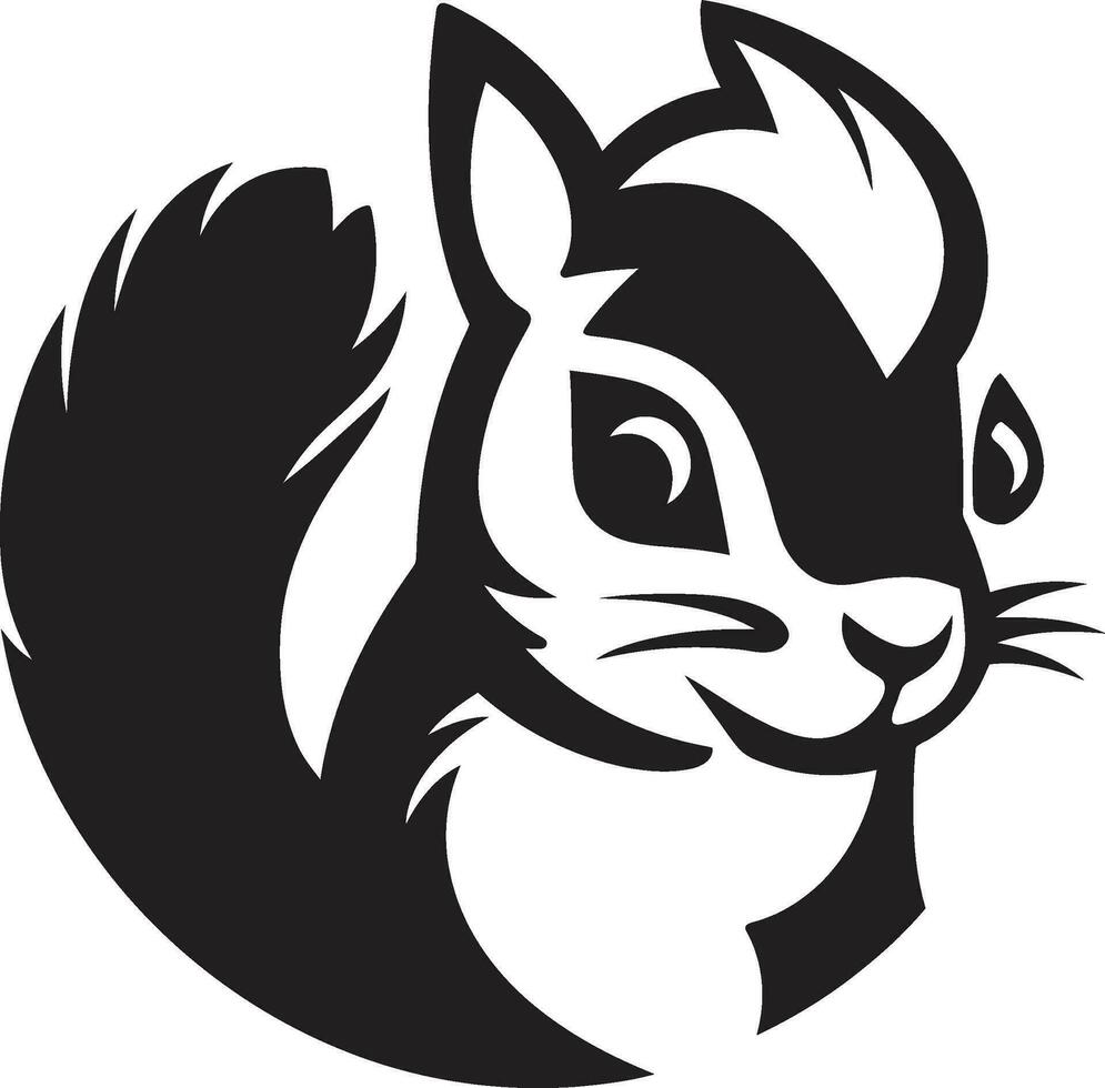 Midnight Squirrel Sketch Charcoal Nutcracker Design vector