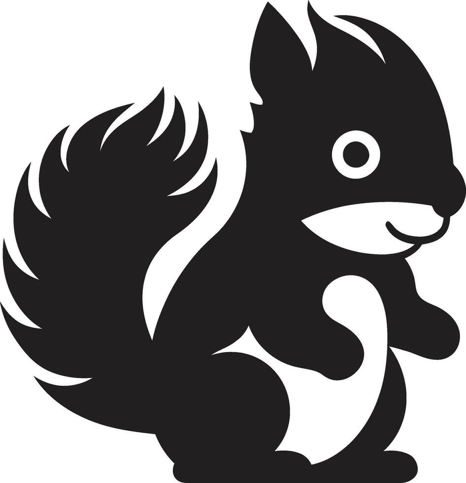 Minimalistic Squirrel Emblem The Black Velvet Acrobat vector