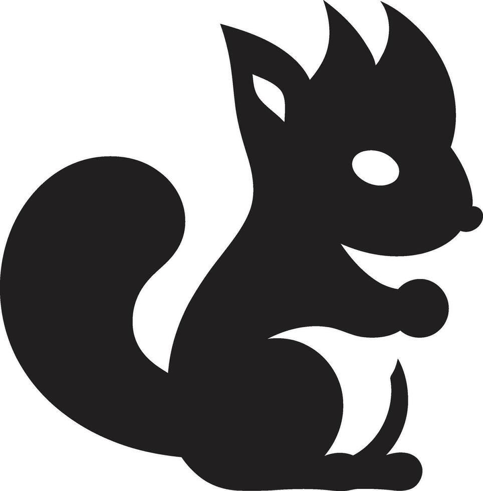 Sleek Ebony Squirrel Mark Black Diamond Nutcracker vector