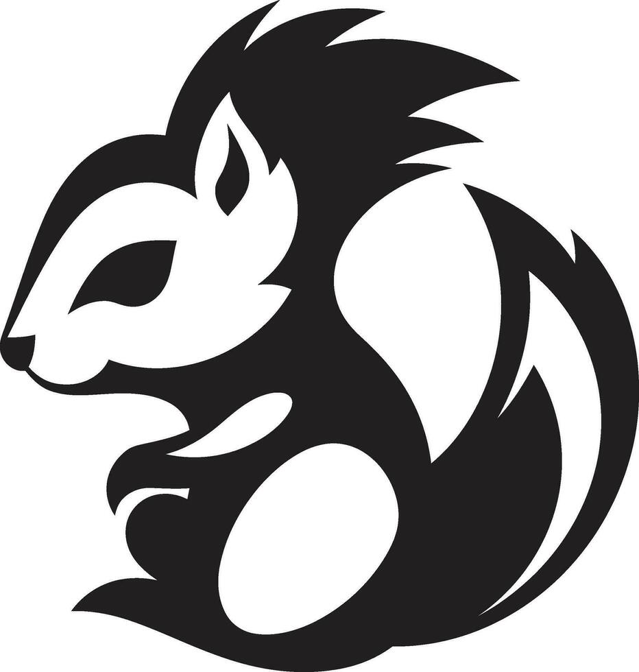 Enigmatic Squirrel Symbol Obsidian Nutcracker Design vector