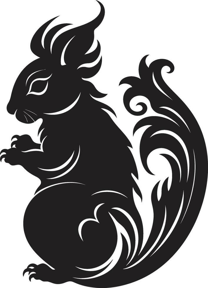 Sleek Nutcracker Squirrel Obscure Squirrel Emblem vector