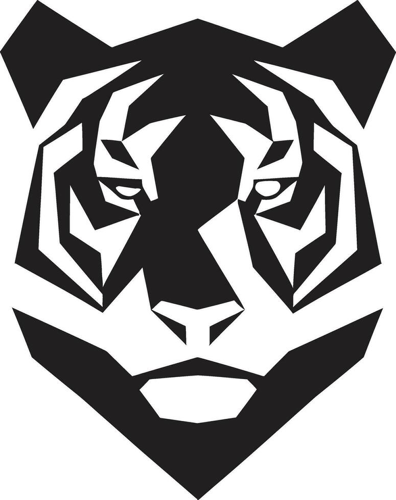 Prowling Onyx Hunter Artwork Ferocious Jungle King Symbol vector