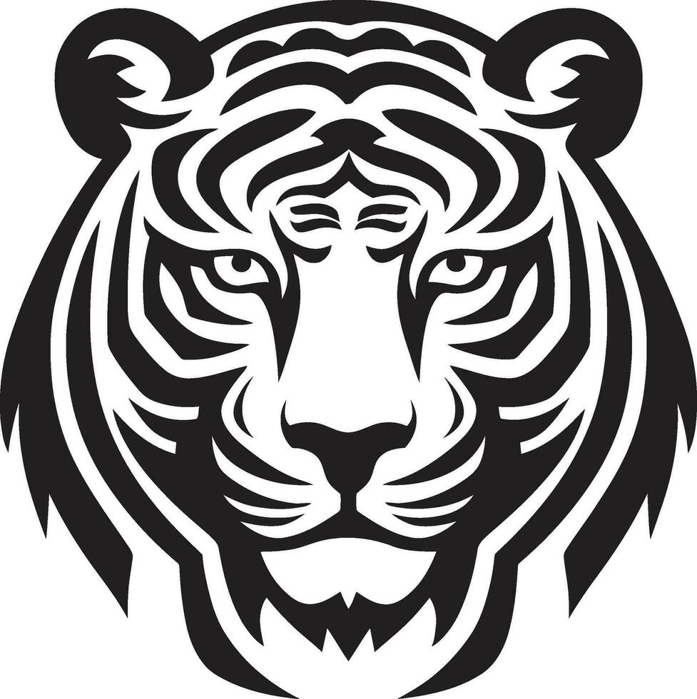 Black Panthera Insignia Tiger King Emblem vector