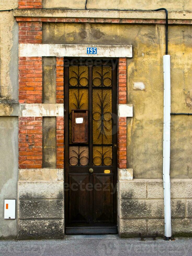 Ancient Doorway in Charming Savoie, Chambery, France photo