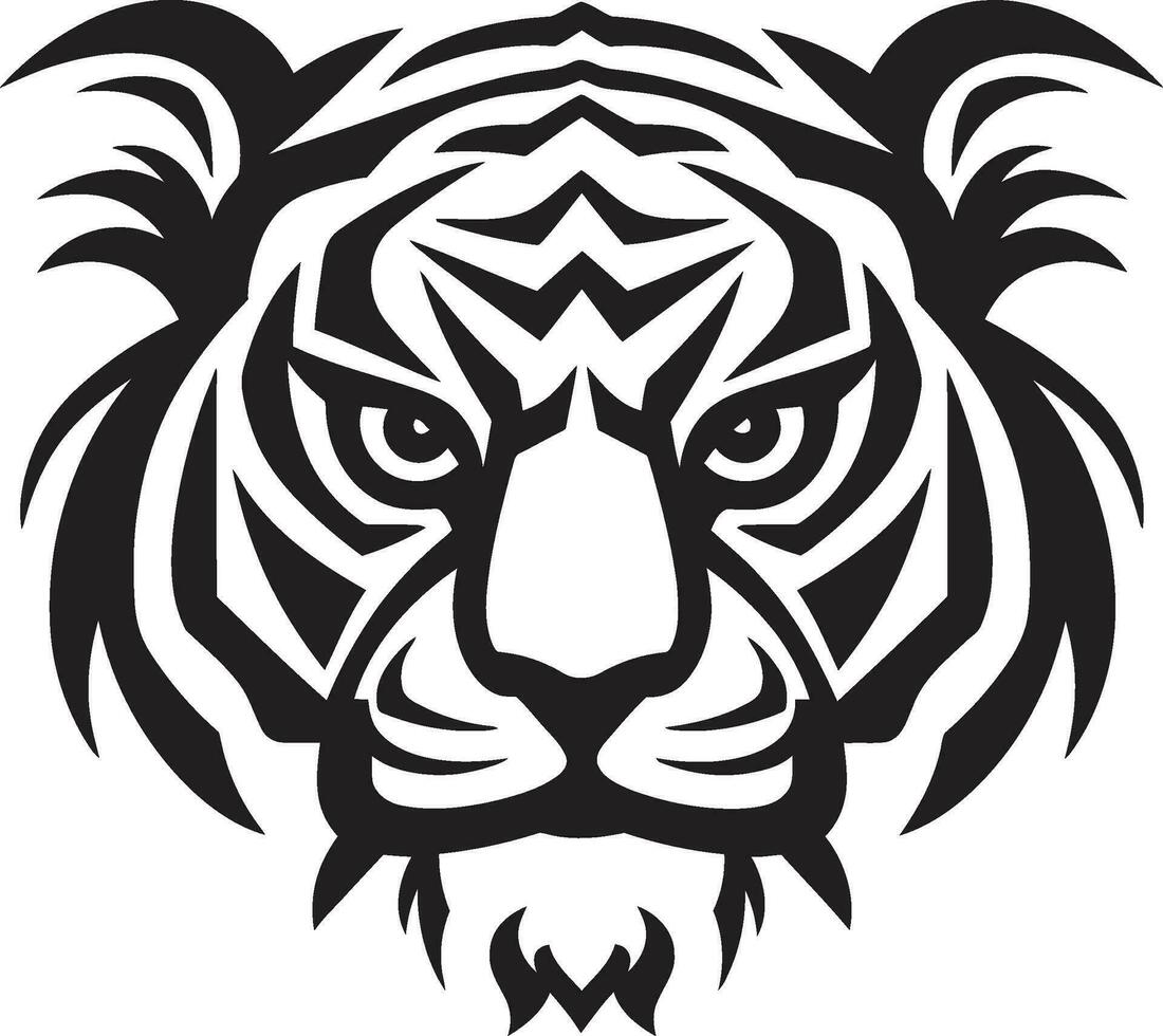 Prowling Tiger Graphic The Onyx Tiger Icon vector