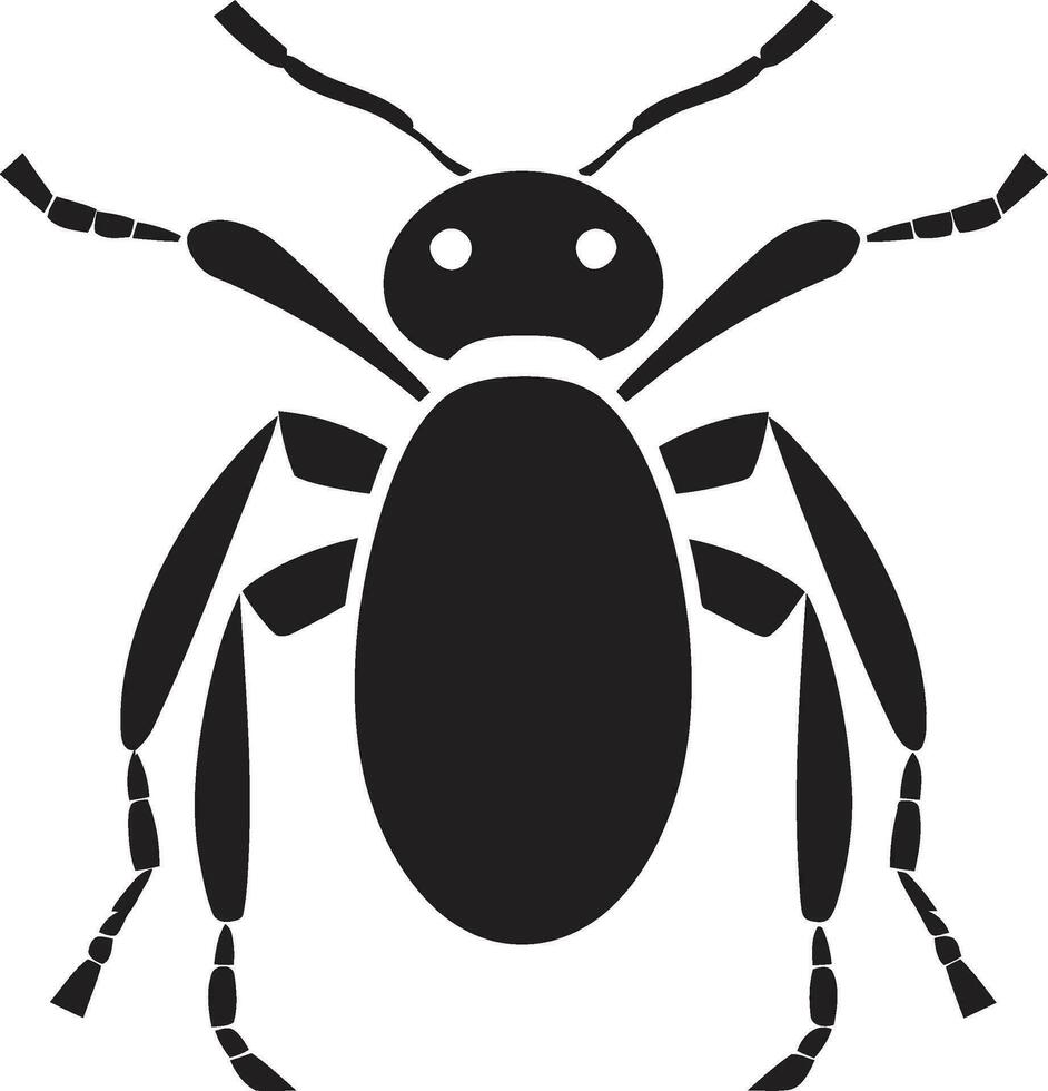 Termite Colony in Black Shadowy Insect Logo Art vector