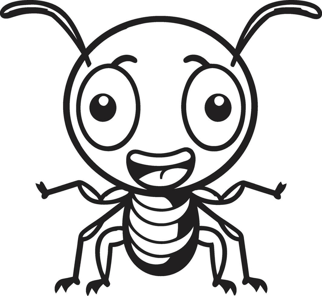Termites in Vector Form Insect Colony Emblem Design