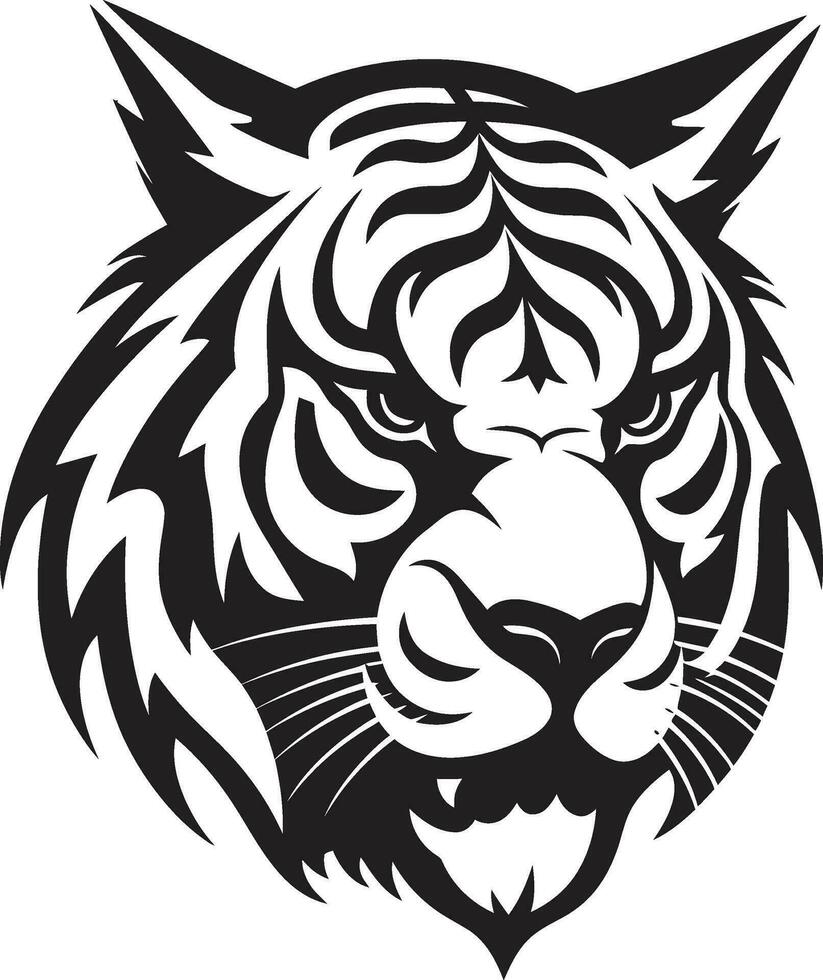 Midnight Jungle Symbol Panthera Dominance Crest vector