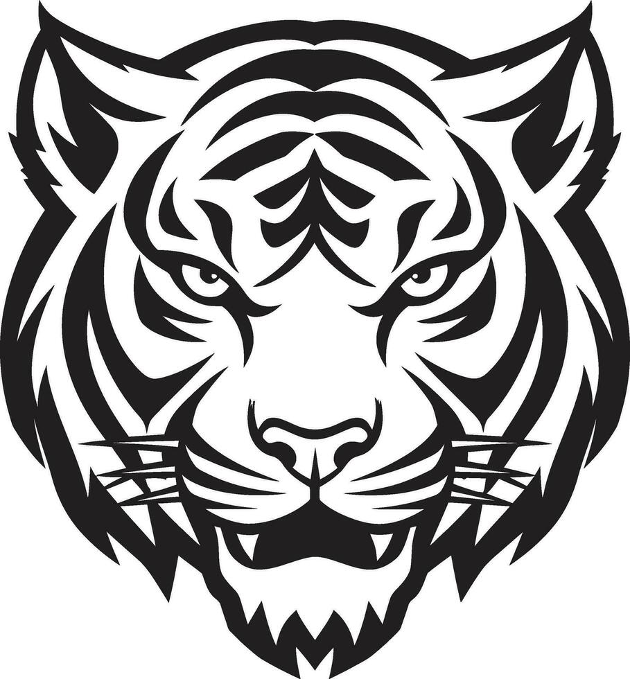 Onyx Hunter King Emblem Sinister Tiger Seal vector