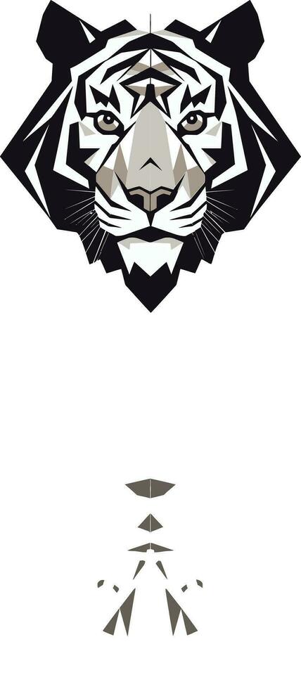 Jungle Guardian Seal Onyx Tiger Artwork vector