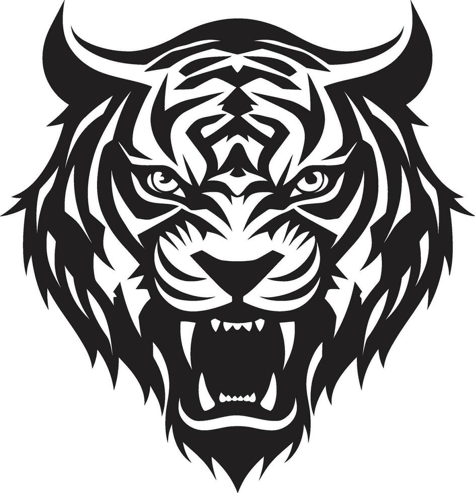 Graceful Predator Profile Ferocious Onyx Majesty vector