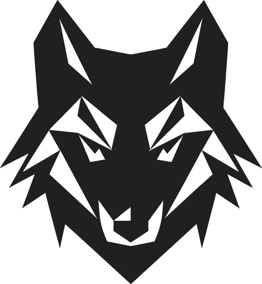 Monochrome Wolf Majesty Midnight Howling Wolf Emblem vector