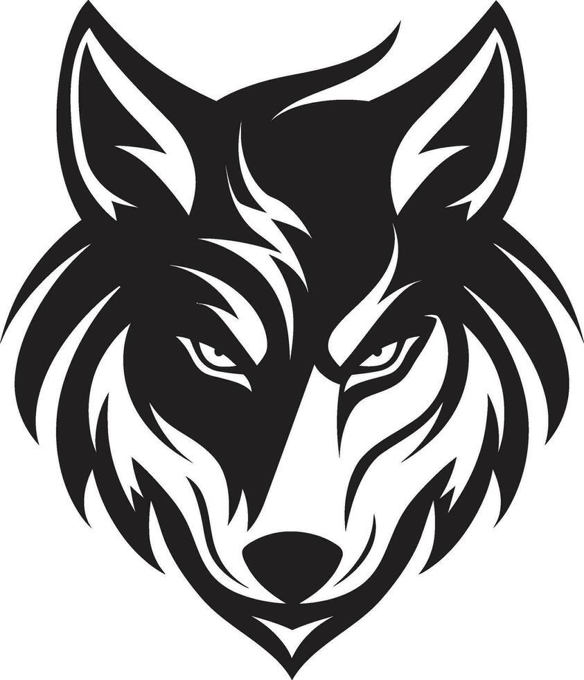 Shadowed Canine King Mark Onyx Wolfs Roar Emblem vector