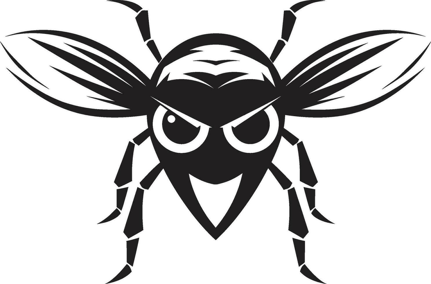 infeccioso mosca insignias silencio tsetsé logo vector