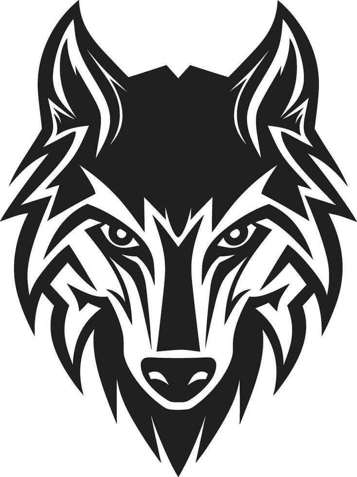 Prowling Wolf Graphic The Onyx Wolf Icon vector
