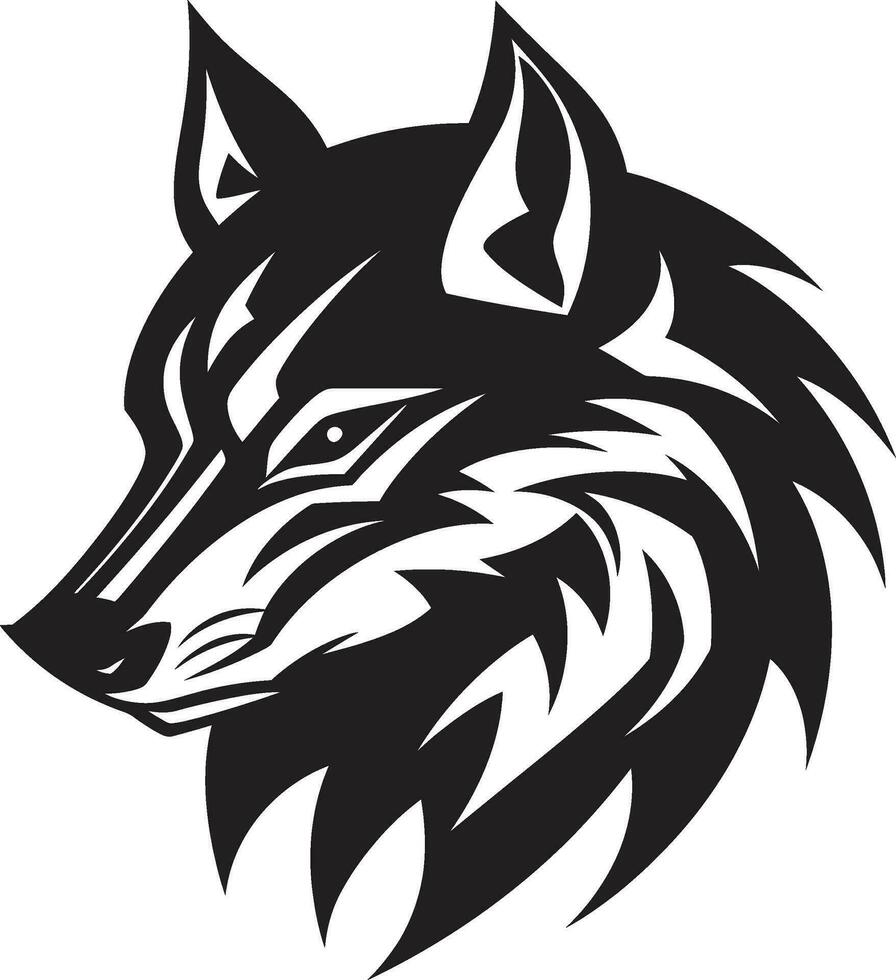 Nocturnal Wolf Pack Insignia Regal Alpha Profile Logo vector