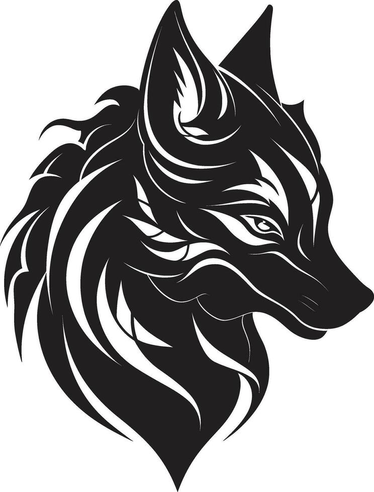 el ónix lobo icono salvaje depredador insignias vector