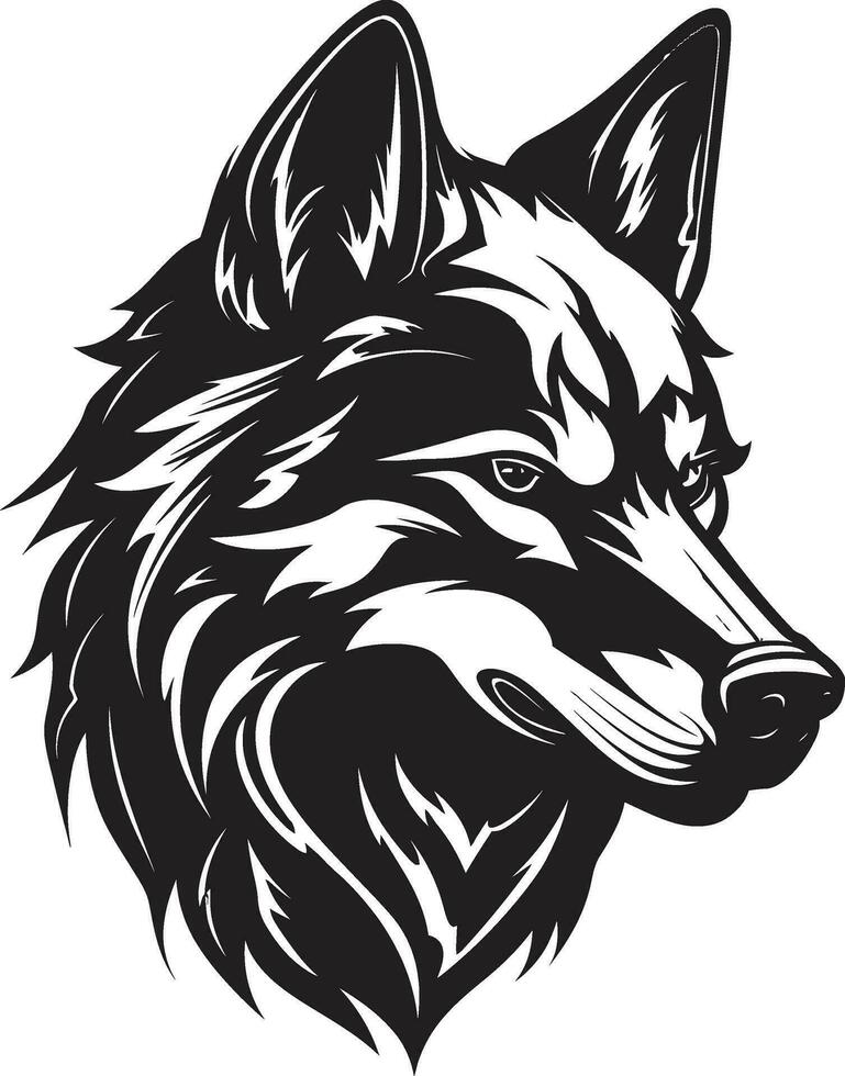 Onyx Lycanthrope Insignia Elegant Wolf Profile Logo vector