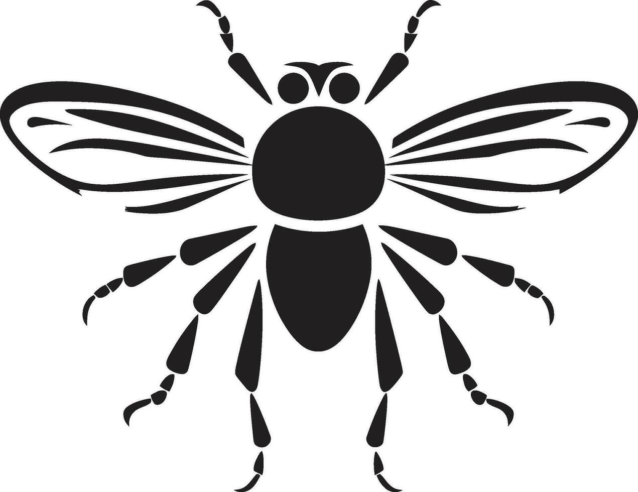 venenoso mosca insignias moscas tsets mordiendo legado marca vector