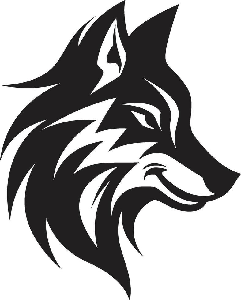 Lycanthropic Insignia Majestic Wolf Crest vector