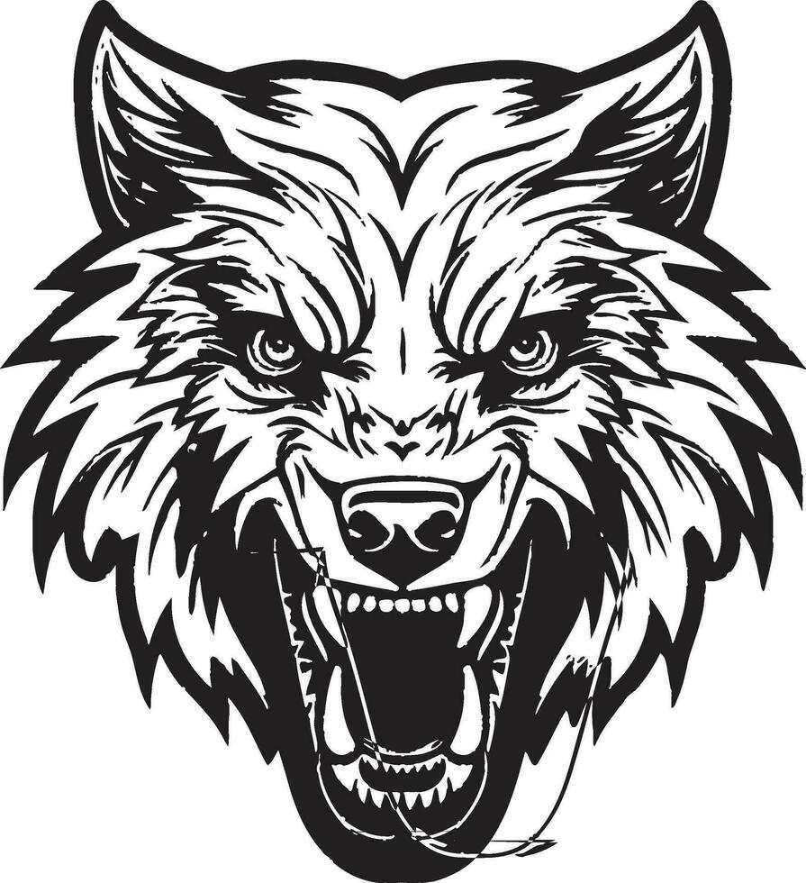 Wild Beauty Illustration Onyx Lycanthrope Insignia vector