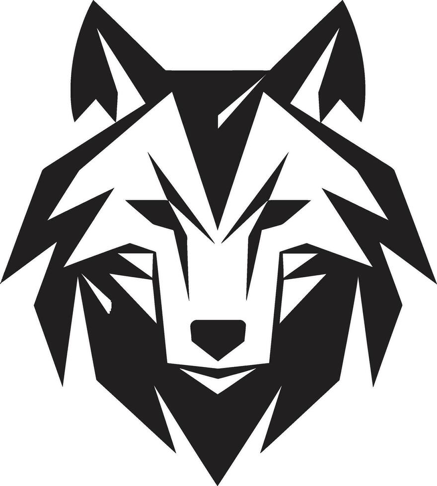Black Wolf Roar Badge Alphas Reign Iconography vector