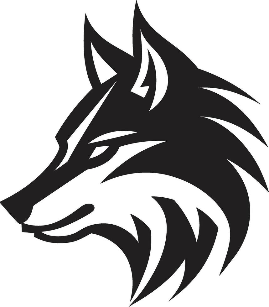 Sinister Timberwolf Symbol Onyx Guardian Insignia vector