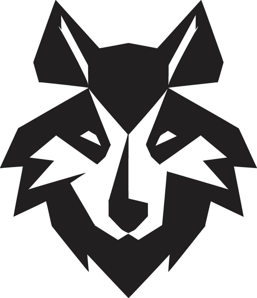 ónix licántropo logo merodeando Lobo de madera insignias vector