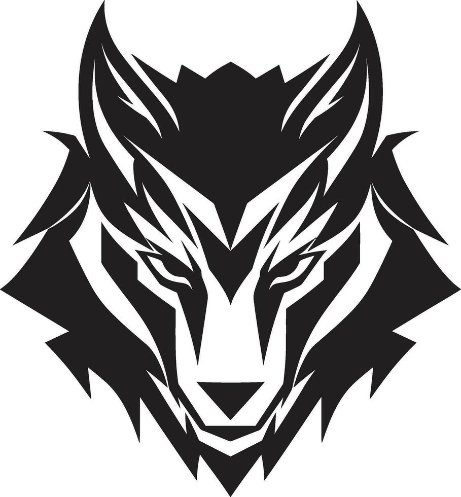 Wolfs Majesty Seal Majestic Alpha Iconography vector