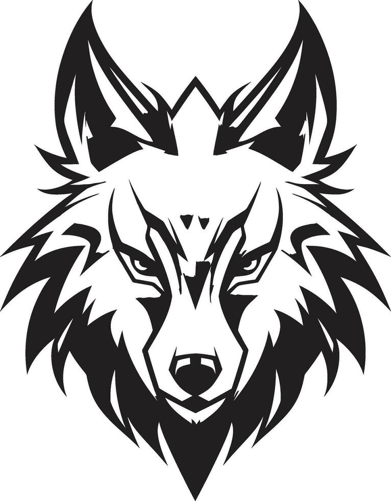 nocturno paquete insignias ensombrecido lobo emblema diseño vector