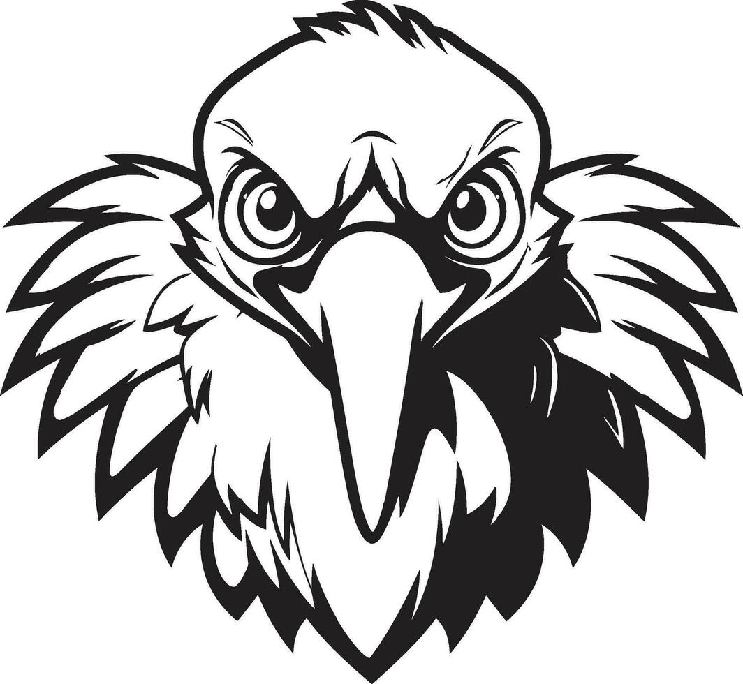 Graceful Vultures Perch Icon Deadly Vultures Domain Symbol vector
