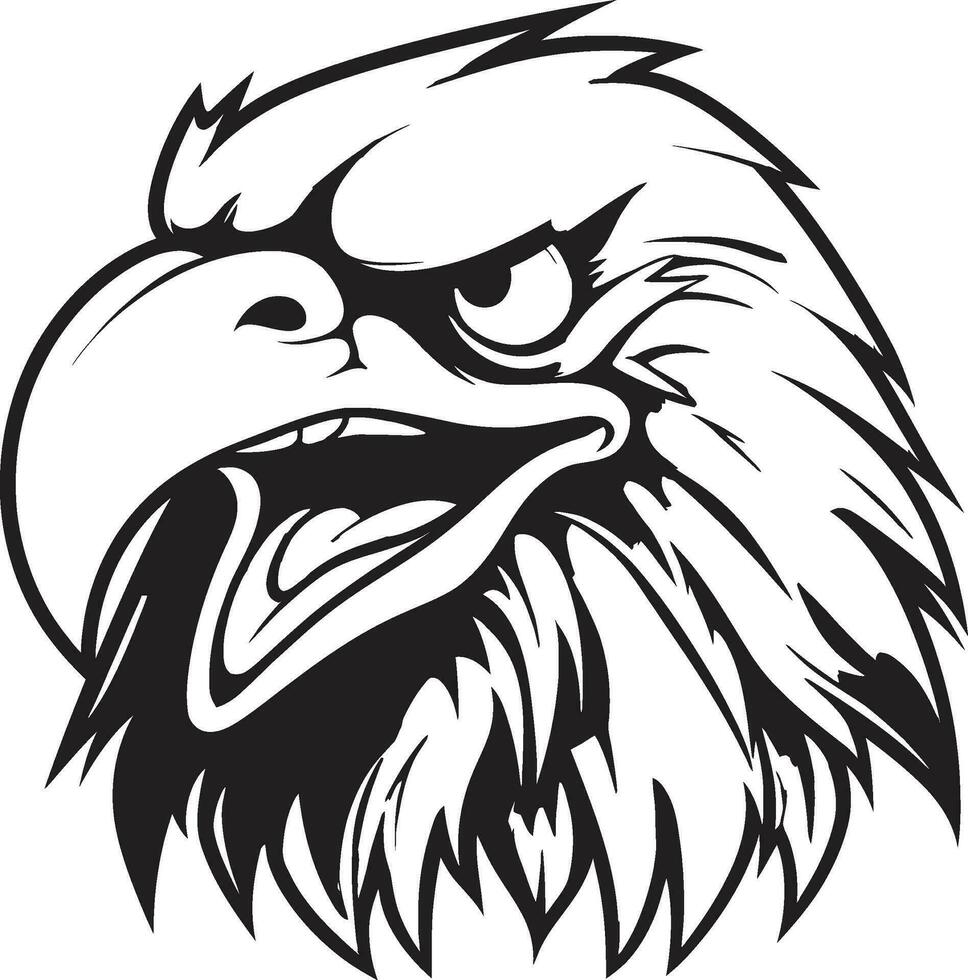 Dark Winged Scavenger Crest Vultures Perch Logo vector