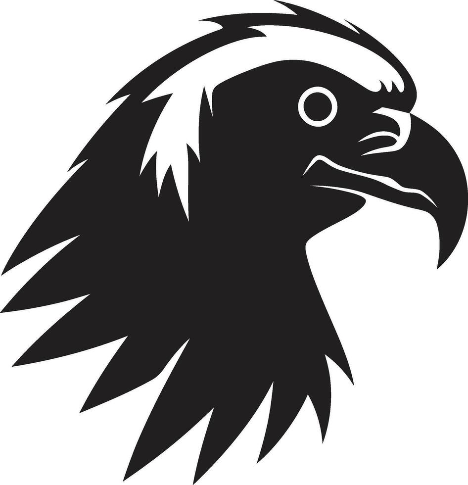 Graceful Vultures Hunting Badge Monochrome Vultures Lair Emblem vector