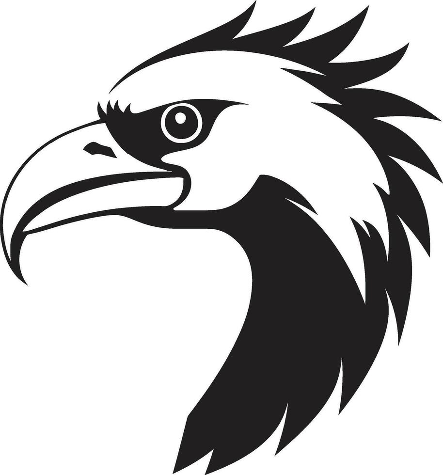 Shadowed Avian Sentinel Vultures Majestic Gaze Insignia vector