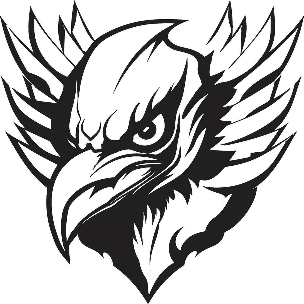 Majestic Raptor Insignia Graceful Vulture Flight Badge vector