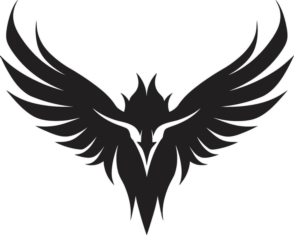 Elegant Vultures Roost Badge Silent Vultures Flight Icon vector