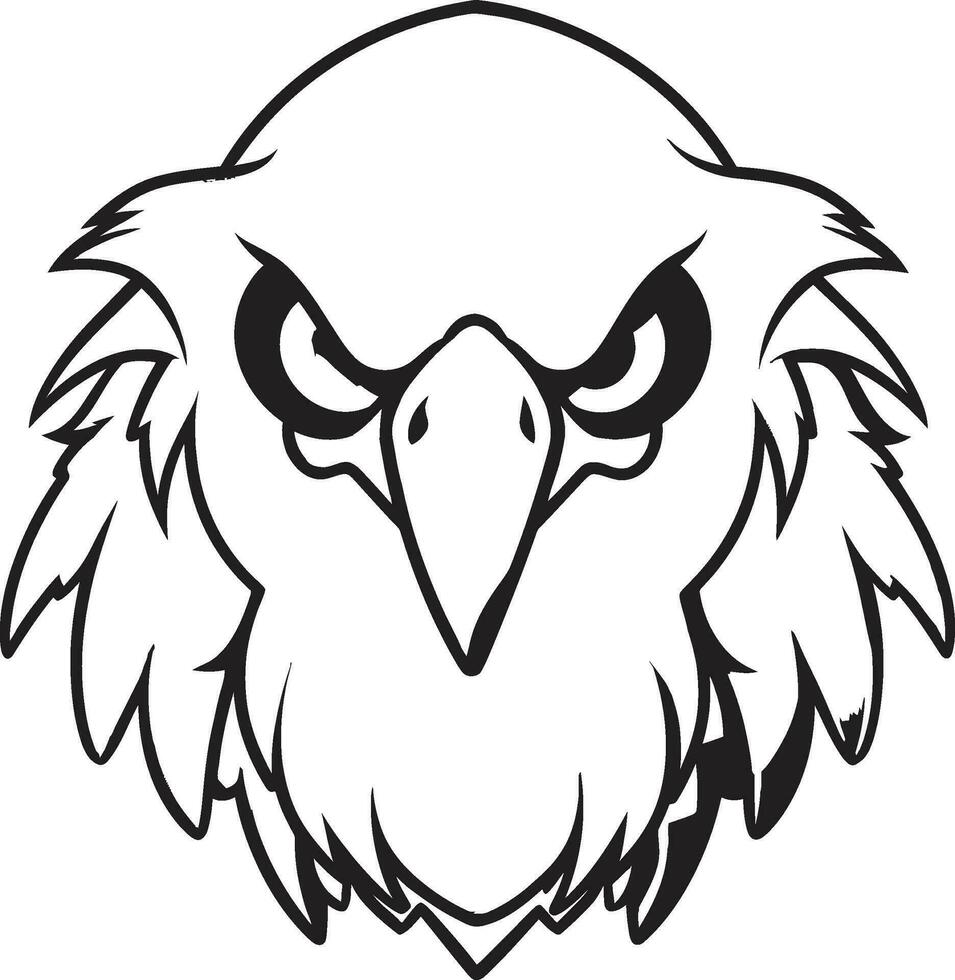 Black Vector Sky Sovereign Icon Graceful Vultures Perch Symbol