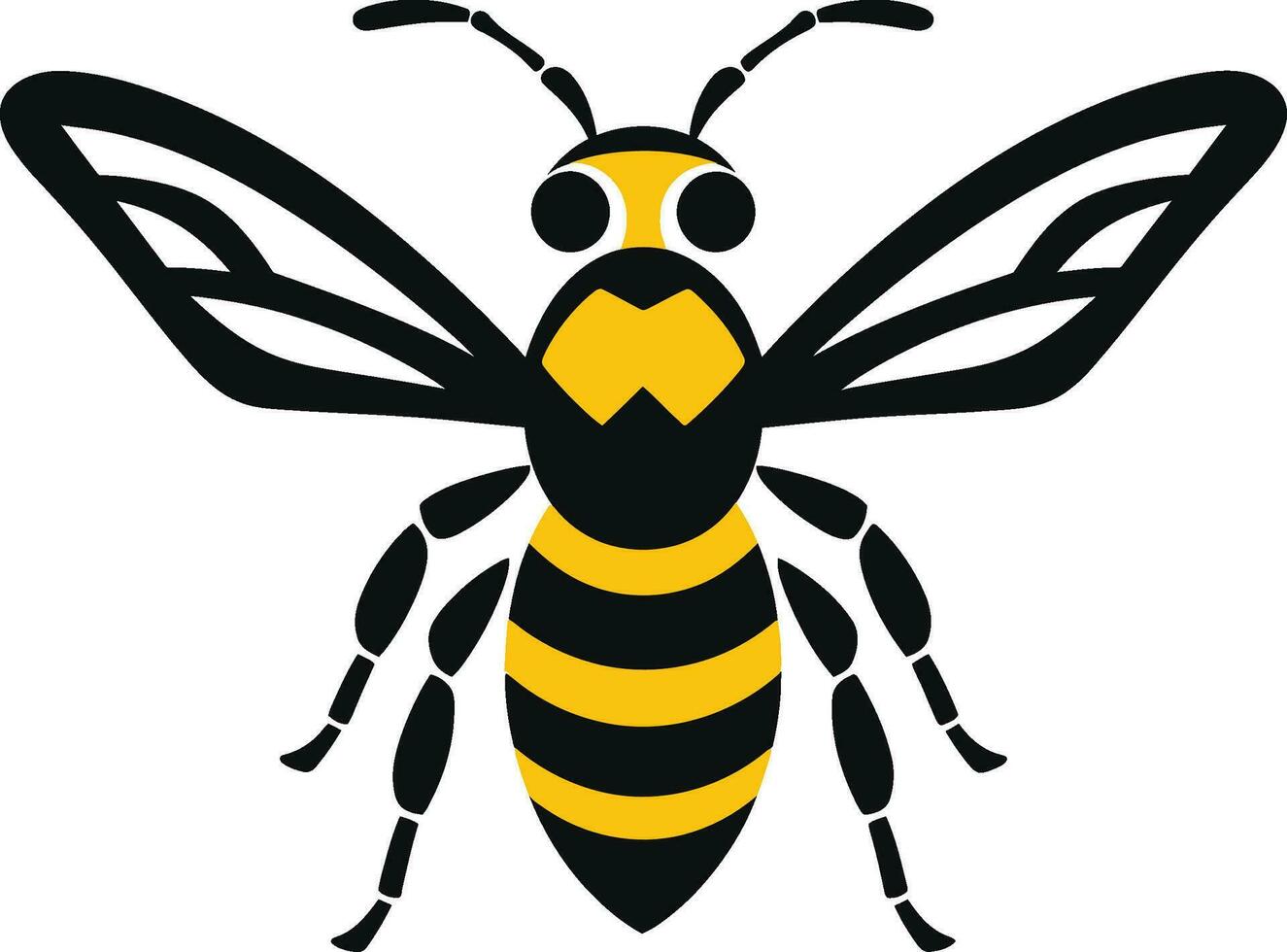 Monochrome Insect Tyrant Silent Wasp Avenger Icon vector