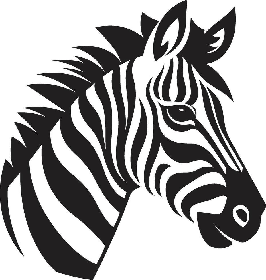 Zebras Majestic Graceful Safari Prowling Wilderness Emblem Design vector