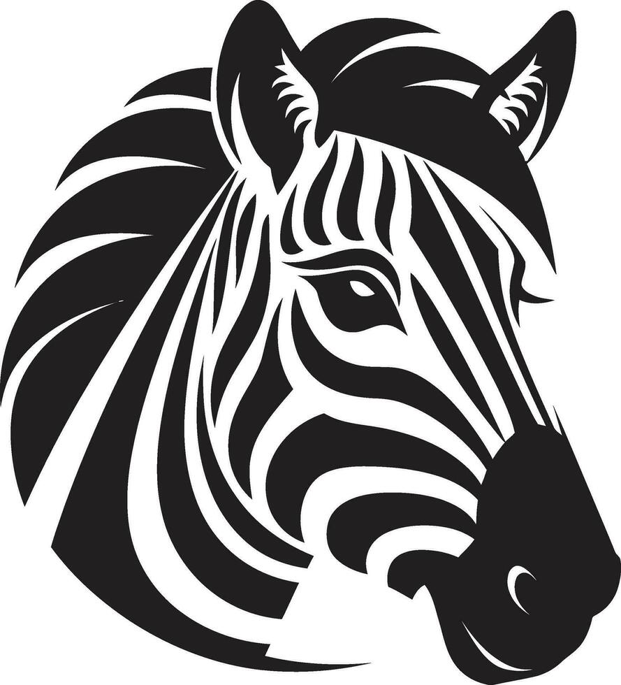 Nights Silent Zebra Majesty Striped Elegance of Nature vector