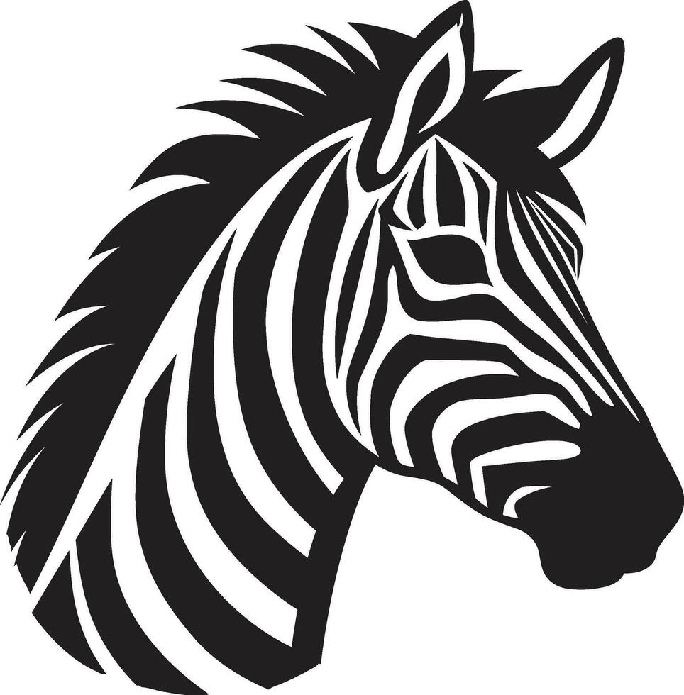 Elegant Monochrome Equine Icon The Graceful Wilderness Symbol vector